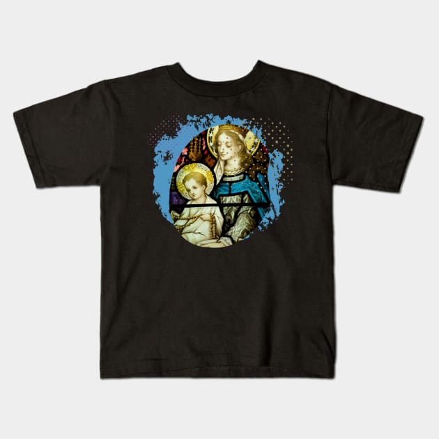 Jesus And Mary Kids T-Shirt by Museflash